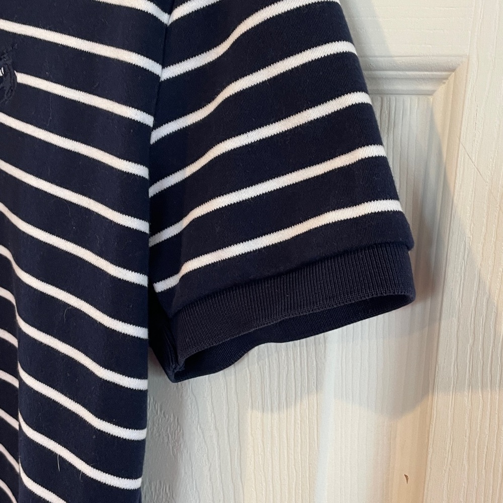 Polo Ralph Lauren Size SP Navy and White Striped Polo Shirt - Picture 3 of 10